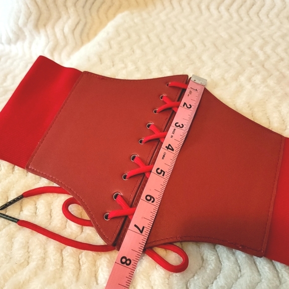 New Red Lace Corset‎ Belt Size Small - Picture 6 of 9